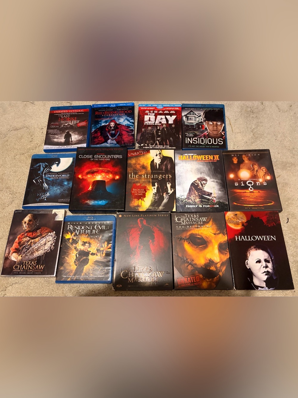 Lot of Halloween movies (some Blu Ray and some DVD)